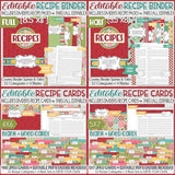 EDITABLE Recipe Collection {RED EDITION} Discounted Bundle