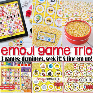 Emoji GAME TRIO PRINTABLE-My Computer is My Canvas