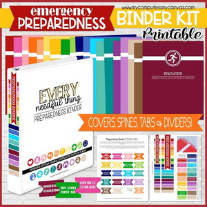 Every Needful Thing {EMERGENCY PREPAREDNESS BINDER KIT} Printable