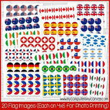 Flag Bottle Cap PRINTABLES {Discounted Bundle}-My Computer is My Canvas