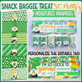 Gnome MINIATURE BAR WRAPS {Snack Baggie: ST. PATTY'S DAY} PRINTABLE