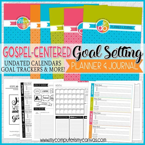 Gospel-Centered Goal Setting {PLANNER & JOURNAL} Undated PRINTABLE