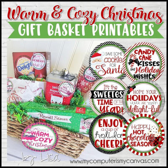 HOT CHOCOLATE Christmas Basket {Gift Tag Kit} PRINTABLE