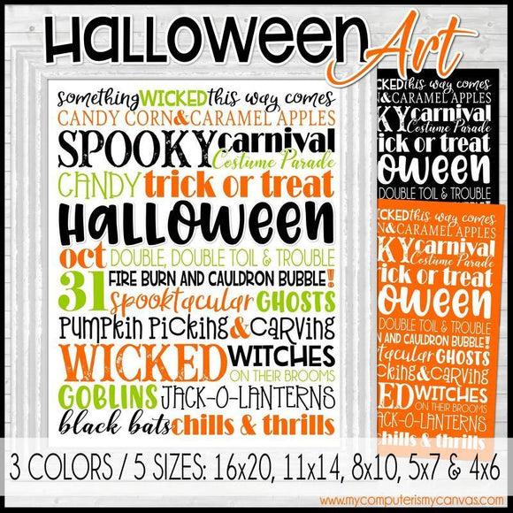 Halloween {October} SUBWAY ART PRINTABLE-My Computer is My Canvas