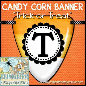 Halloween Trick or Treat Banner PRINTABLE {Clearance}-My Computer is My Canvas