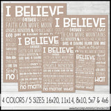 I BELIEVE Subway Art PRINTABLE-My Computer is My Canvas