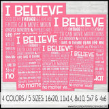 I BELIEVE Subway Art PRINTABLE-My Computer is My Canvas