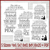 Isaiah 9:6 Nativity Christmas Subway Art PRINTABLE-My Computer is My Canvas