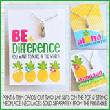 Jewelry QUOTE Cards {PINEAPPLE} PRINTABLE