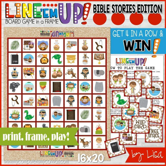 LINE 'Em UP! {BIBLE Stories} PRINTABLE Game-My Computer is My Canvas