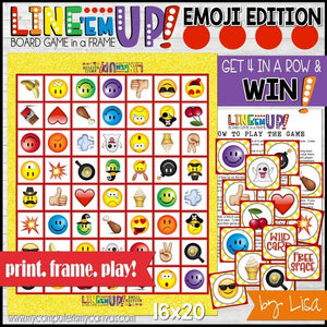 LINE 'Em UP! {EMOJI} PRINTABLE Game-My Computer is My Canvas