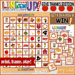 LINE 'Em UP! {HARVEST/Thanksgiving} PRINTABLE Game-My Computer is My Canvas