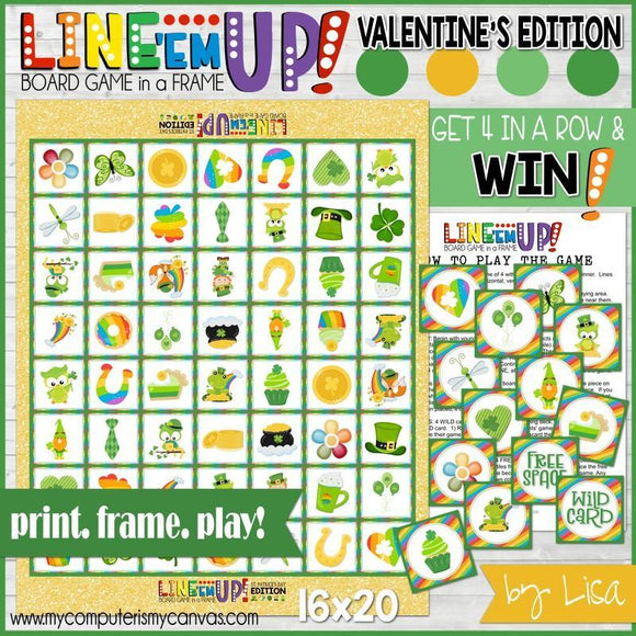 LINE 'Em UP! {St. Patrick's Day} PRINTABLE Game-My Computer is My Canvas