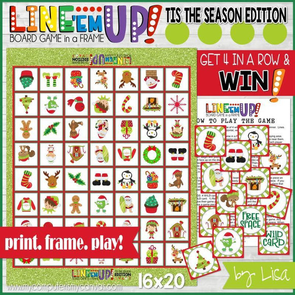 LINE 'Em UP! {TIS THE SEASON} PRINTABLE Game-My Computer is My Canvas