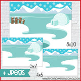 MINIATURE BAR WRAPS {Polar Scene} PRINTABLE-My Computer is My Canvas