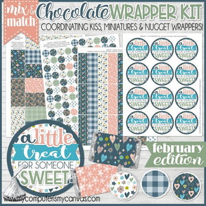 "Mix & Match" Chocolate Wrapper & Tag Kit {FEBRUARY} PRINTABLE