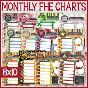 Monthly FHE Charts, Dry Erase {Annual Collection} PRINTABLE-My Computer is My Canvas