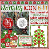 NATIVITY ICON KIT {Ornament Gift Set & Banner} PRINTABLE