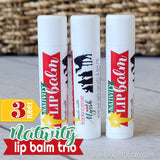 NATIVITY Lip Balm {TRIO} with GIFT TAG/Info Card