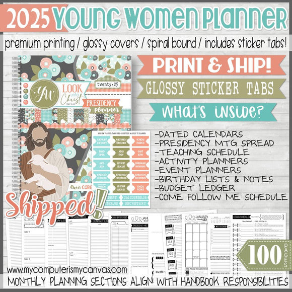 PRINT & SHIP: 2025 Young Women PRESIDENCY PLANNER