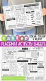 Placemat Activity Sheets {EASTER} PRINTABLE