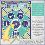 Rotating Job Chart {Navy/Teal} PRINTABLE-My Computer is My Canvas