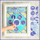 Rotating Job Chart {Navy/Teal} PRINTABLE-My Computer is My Canvas