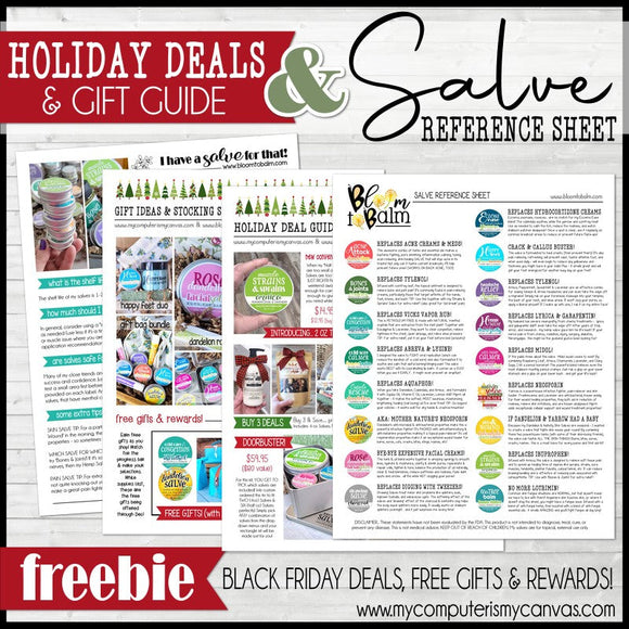 SALVE REFERENCE SHEET + Gift Guide {PRINTABLE} FREEBIE