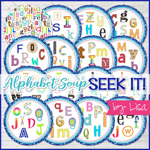 SEEK IT! {Alphabet Soup} PRINTABLE Matching Game