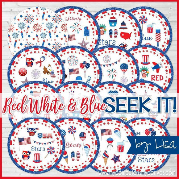 SEEK IT! {PATRIOTIC} PRINTABLE Matching Game-My Computer is My Canvas