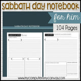 Sabbath Day Notebook {FOR HIM} PRINTABLE-My Computer is My Canvas