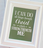 Scripture Print Collection {Philippians 4:13} PRINTABLE-My Computer is My Canvas