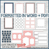 DIY Sunday Lesson Kit #1 {Blank Editable Template} PRINTABLE-My Computer is My Canvas