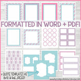 DIY Sunday Lesson Kit #4 {Blank Editable Template} PRINTABLE-My Computer is My Canvas