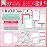 DIY Sunday Lesson Kit #5 {Blank Editable Template} PRINTABLE-My Computer is My Canvas