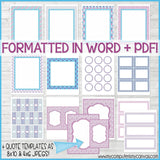 DIY Sunday Lesson Kit #9 {Blank Editable Template} PRINTABLE-My Computer is My Canvas