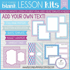 DIY Sunday Lesson Kit #9 {Blank Editable Template} PRINTABLE-My Computer is My Canvas