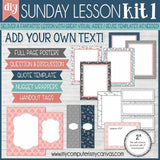 DIY Sunday Lesson Kit BUNDLE A (Kits 1, 2 & 3} PRINTABLE-My Computer is My Canvas