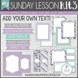 DIY Sunday Lesson Kit BUNDLE A (Kits 1, 2 & 3} PRINTABLE-My Computer is My Canvas