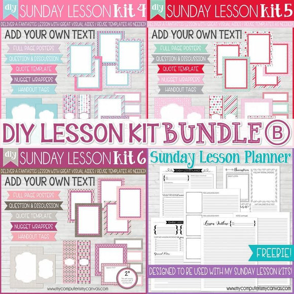 DIY Sunday Lesson Kit BUNDLE B (Kits 4, 5 & 6} PRINTABLE-My Computer is My Canvas