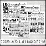 Ten Commandments SUBWAY ART PRINTABLE-My Computer is My Canvas