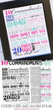 Ten Commandments SUBWAY ART PRINTABLE-My Computer is My Canvas