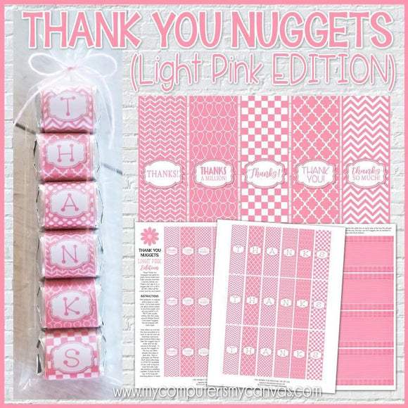 Thank You Nugget {Light Pink Edition} PRINTABLE-My Computer is My Canvas