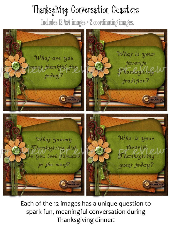 Thanksgiving Conversation Starters - PRINTABLE {Clearance}-My Computer is My Canvas