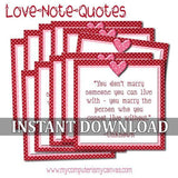 Valentine Countdown & Love Note Quotes PRINTABLE-My Computer is My Canvas