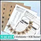 WORD OF THE YEAR Worksheets & Banner {FREEBIE} PRINTABLE