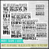 We Believe in MIRACLES {Subway Art} PRINTABLE