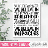 We Believe in MIRACLES {Subway Art} PRINTABLE