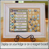 Weekly Menu Board + Bottle Cap Magnets PRINTABLE-My Computer is My Canvas